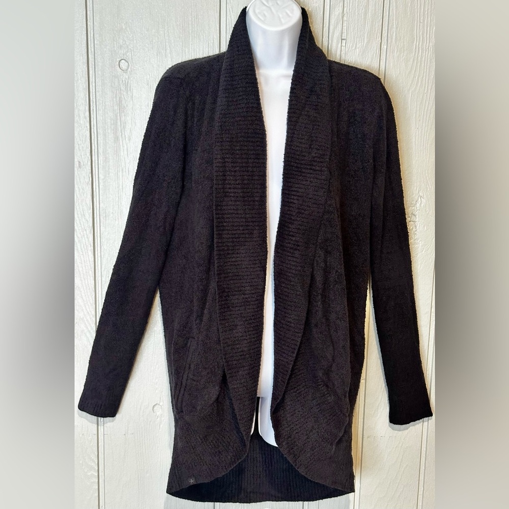 Barefoot Dreams Black Textured Cardigan